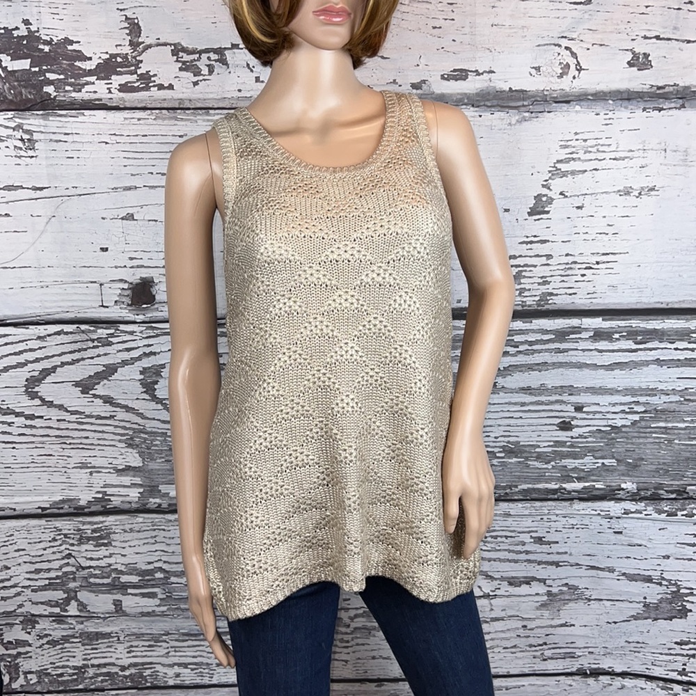 Anthropologie x MOTH - Sana Gold Sweater Tank - Size Small